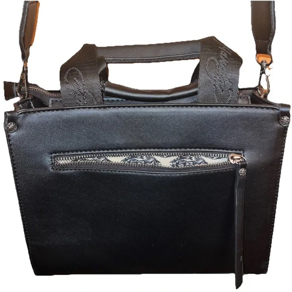 Ed Hardy Black and Red Skull Shoulder Bag - Picture 2 of 7